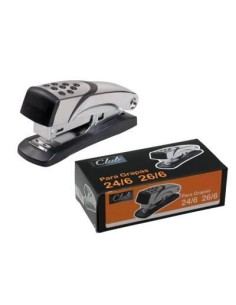 OFFICE CLUB GRAPADORA METÁLICA Nº4 PARA 20 HOJAS NEGRO